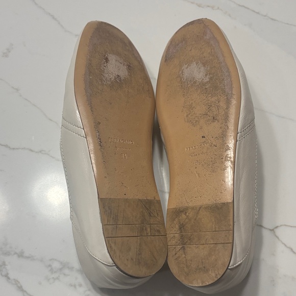 Ferragamo White Loafers with Gold Detail - Picture 14 of 17